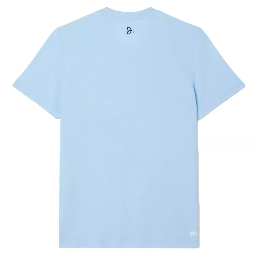 Lacoste Tennis Novak Djokovic Ultra Dry bedruckt T-Shirt Hellblau