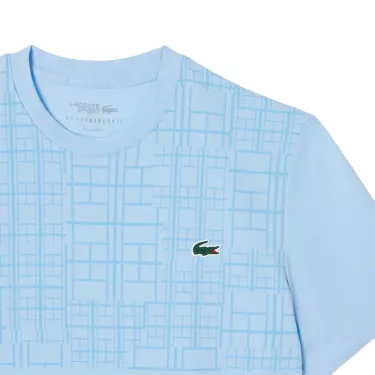Lacoste Tennis Novak Djokovic Ultra Dry bedruckt T-Shirt Hellblau