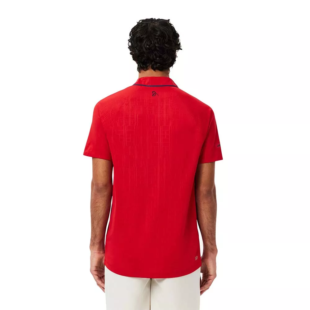 Lacoste Tennis Novak Djokovic On Court Poloshirt Rot