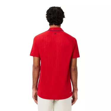 Lacoste Tennis Novak Djokovic On Court Poloshirt Rot