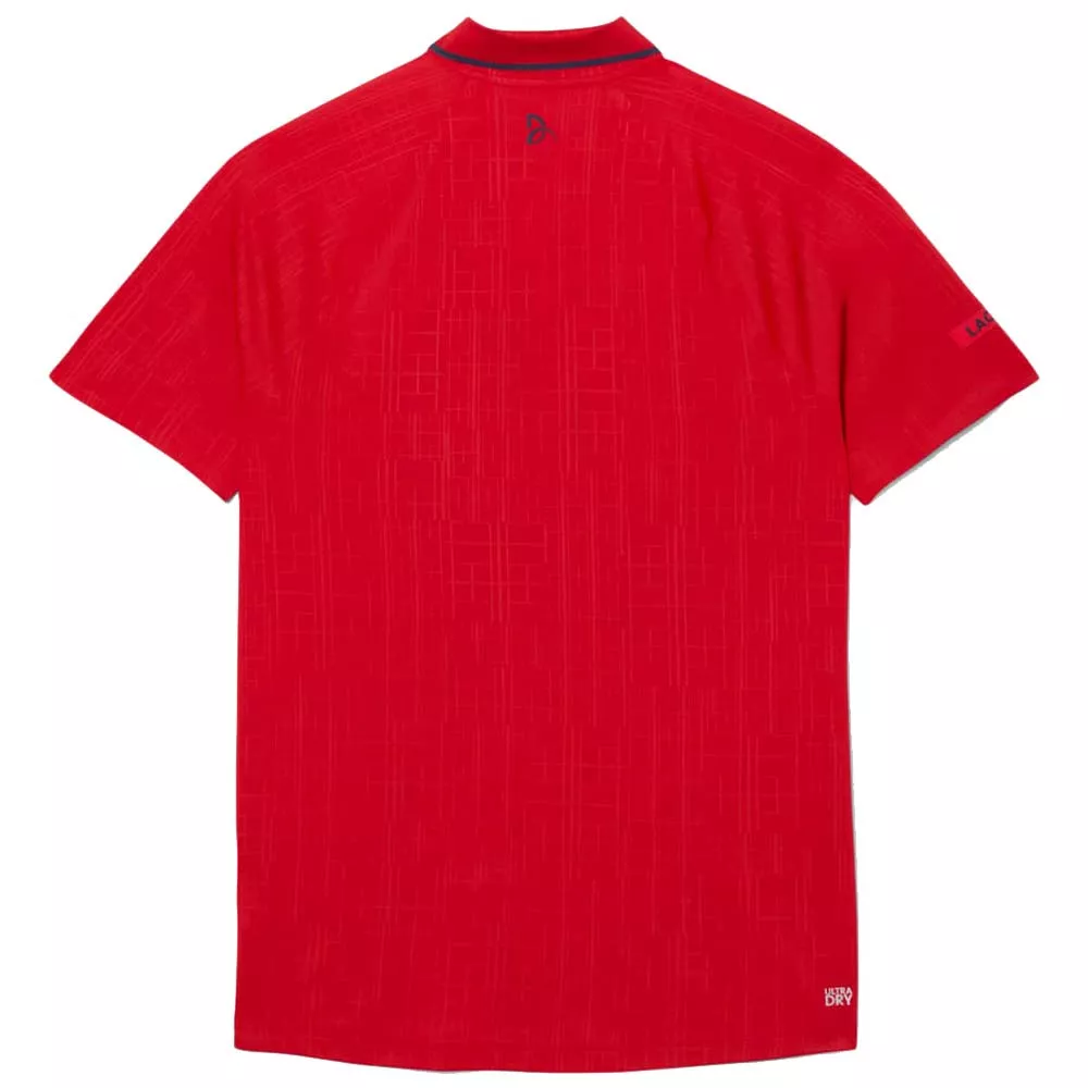 Lacoste Tennis Novak Djokovic On Court Poloshirt Rot