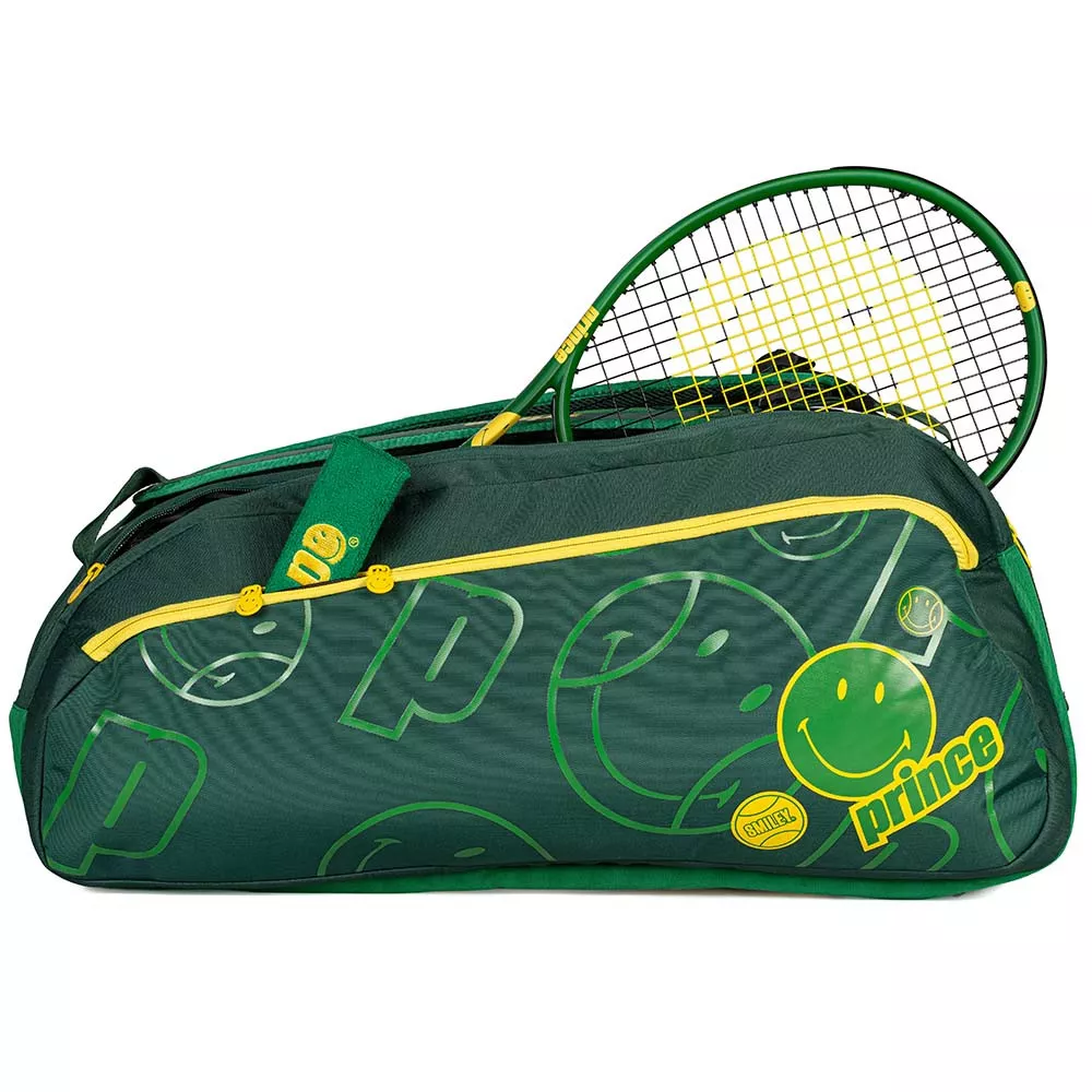 Prince x Smiley Tour 6R Tennistasche Gr&uuml;n
