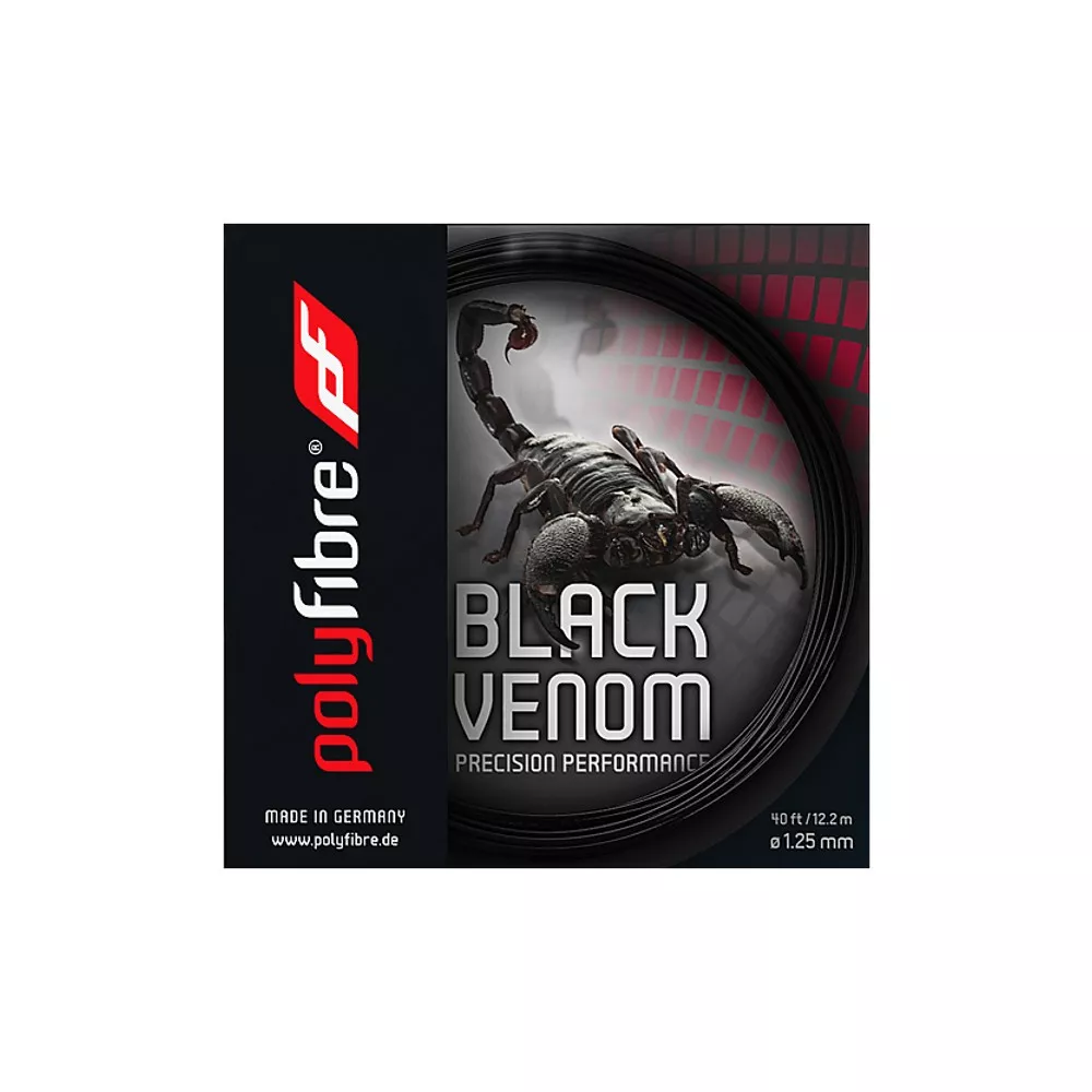 Polyfibre Black Venom Tennissaite 12 m