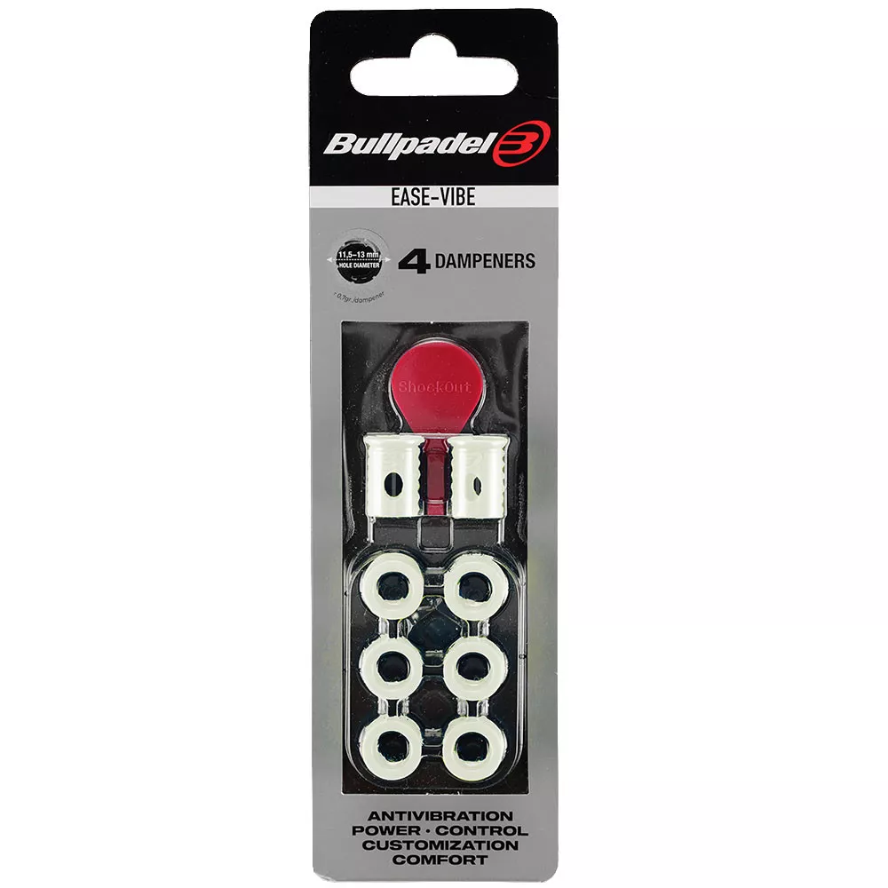 Bullpadel Ease Vibe Vibrationsd&auml;mpfer Wei&szlig; 4er-Pack