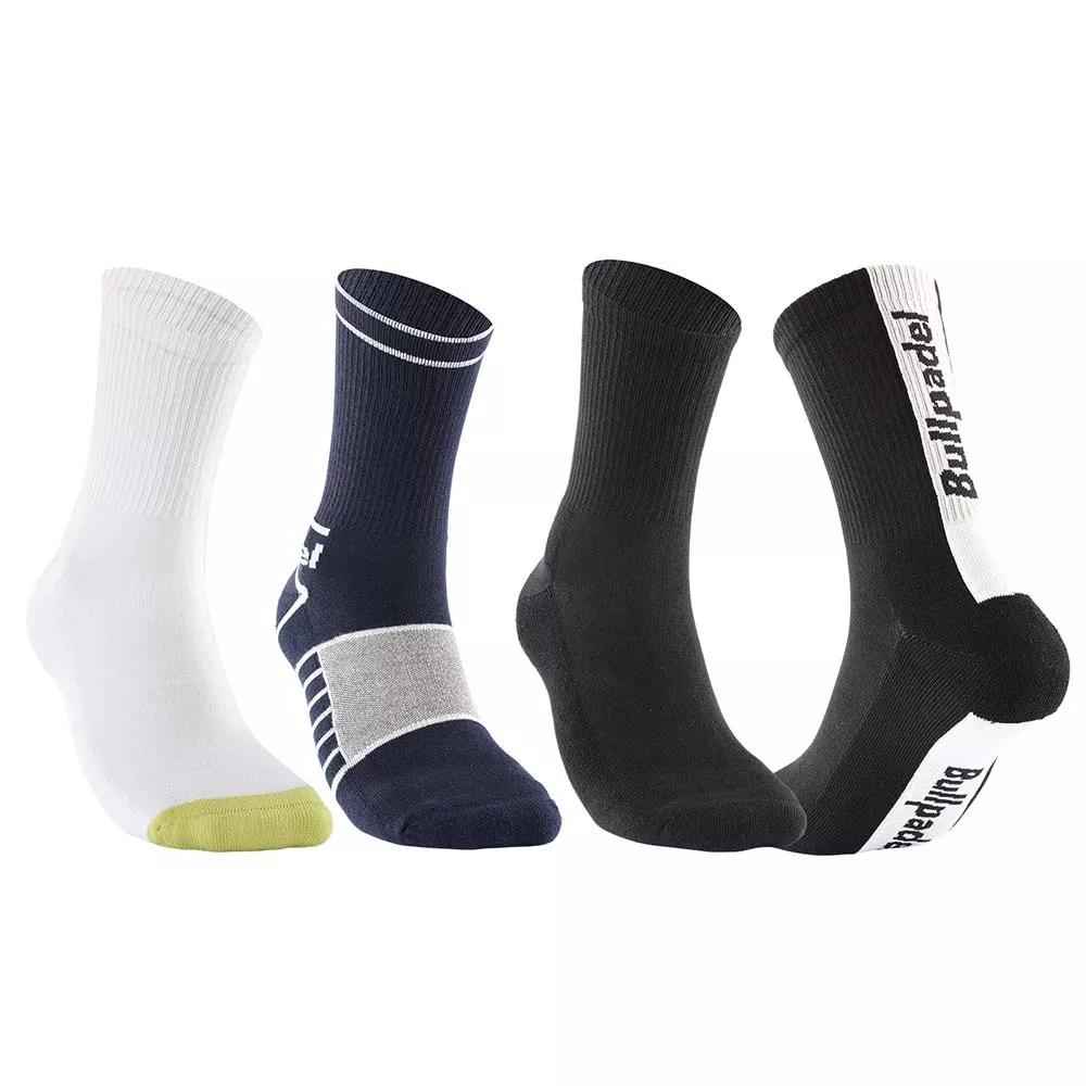 Bullpadel BP255i Socken Schwarz / Marineblau / Wei&szlig; 3er-Pack