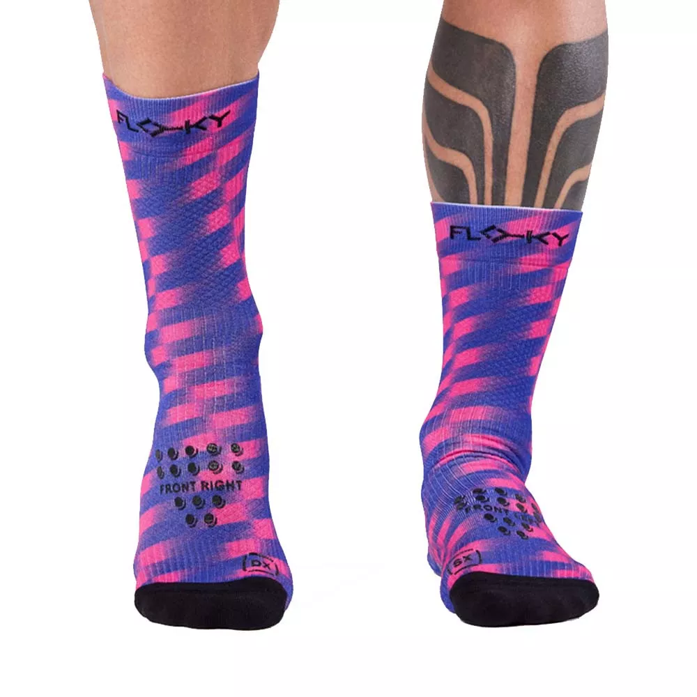 Floky S-MASH 3D FANTASY Tokyo Kompressionssocken Blau / Rosa