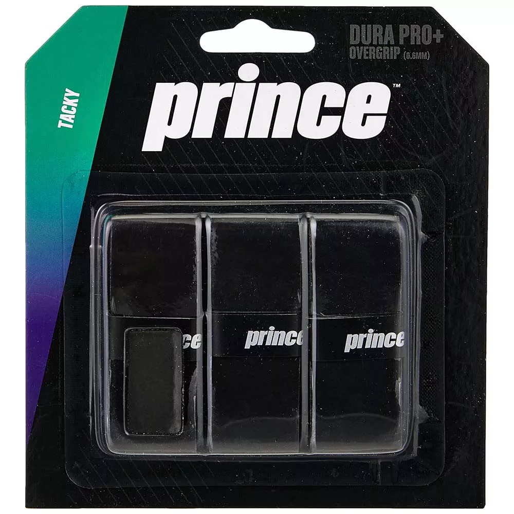 Prince Dura Pro+ Overgrip Schwarz 3er-Pack
