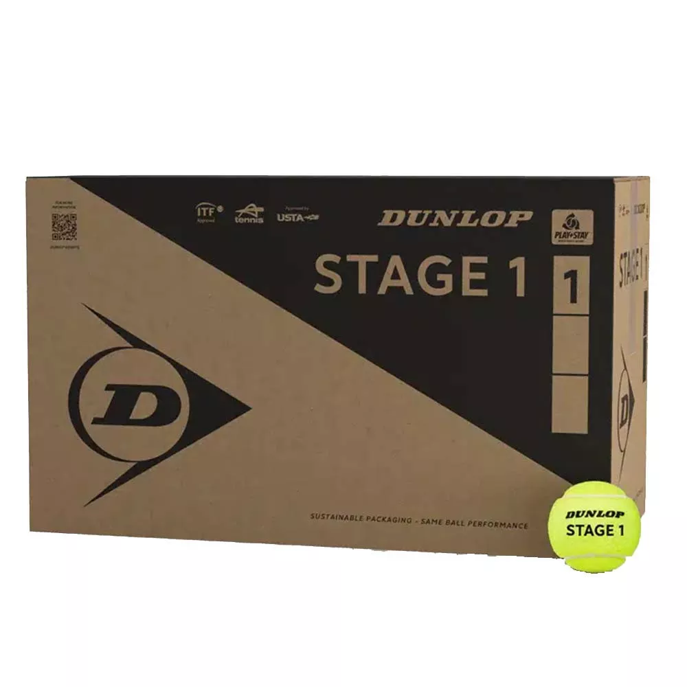 Dunlop Stage 1 Tennisb&auml;lle Gr&uuml;n Karton (18 Dosen &agrave; 4 B&auml;lle)