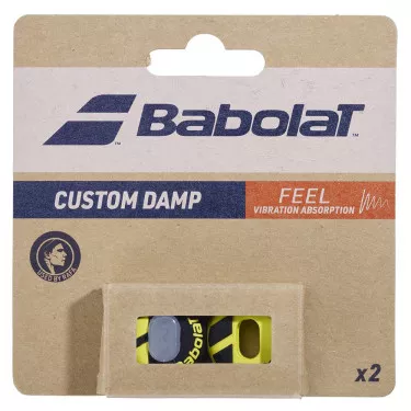 Babolat Custom Damp Vibrationsd&auml;mpfer Gelb / Schwarz 2er-Pack