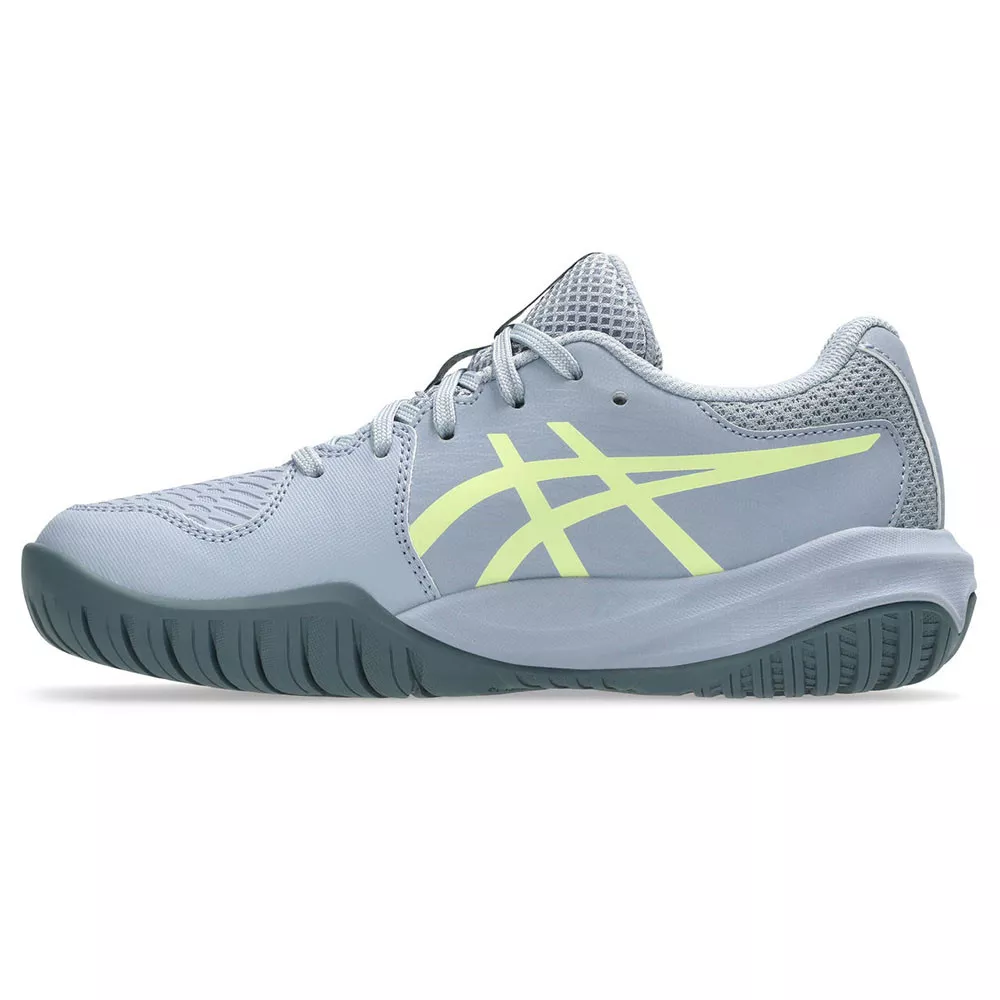 Asics Gel Resolution X GS Tennisschuhe Junior Grau / Gr&uuml;n