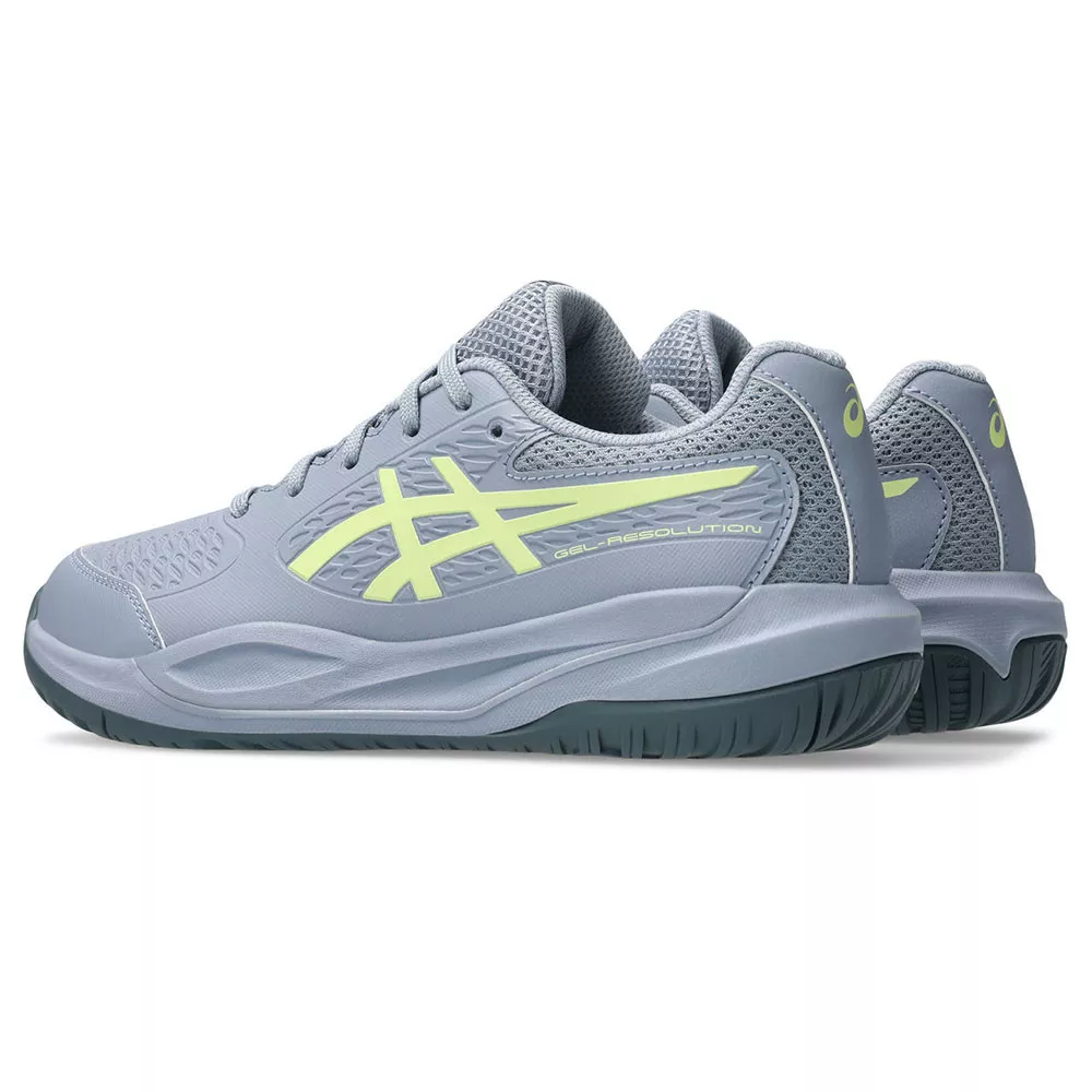 Asics Gel Resolution X GS Tennisschuhe Junior Grau / Gr&uuml;n