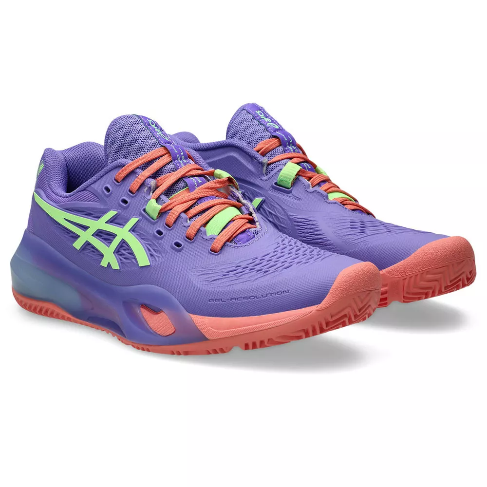 Asics Gel Resolution X Padelschuhe Damen Violett / Gr&uuml;n