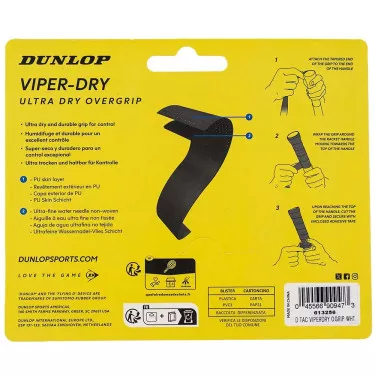 Dunlop Viper-Dry Overgrip Wei&szlig; 3er-Pack