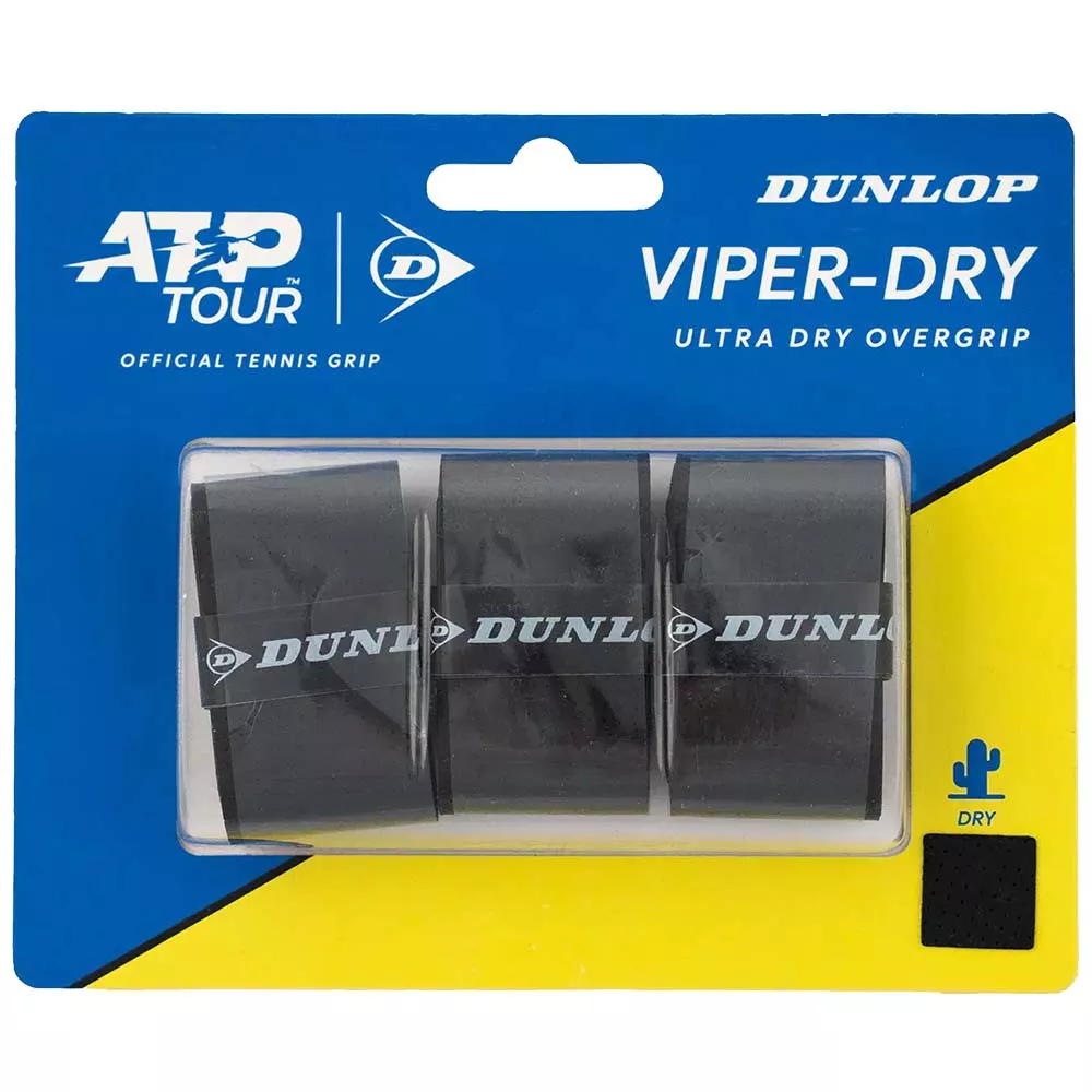 Dunlop Viper-Dry Overgrip Schwarz 3er-Pack