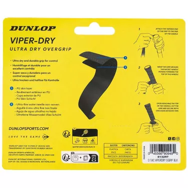 Dunlop Viper-Dry Overgrip Schwarz 3er-Pack