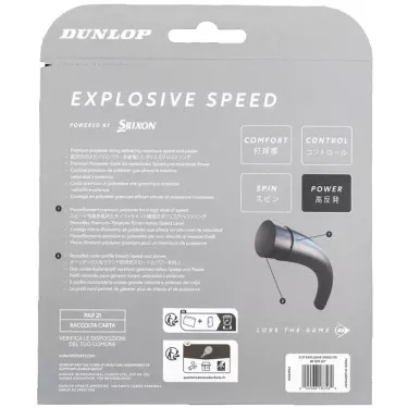 Dunlop Explosive Speed Tennissaite Schwarz 12 m