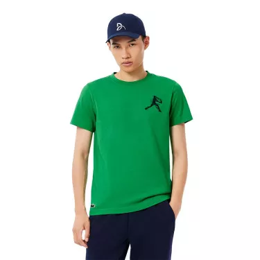 Lacoste Tennis x Novak Djokovic Set T-Shirt + Cap Gr&uuml;n / Blau
