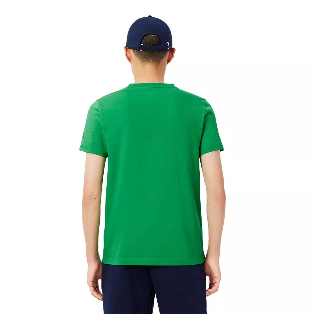 Lacoste Tennis x Novak Djokovic Set T-Shirt + Cap Gr&uuml;n / Blau