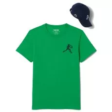 Lacoste Tennis x Novak Djokovic Set T-Shirt + Cap Gr&uuml;n / Blau