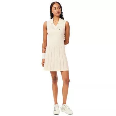 Lacoste Tennis Stretch Kleid Damen Beige