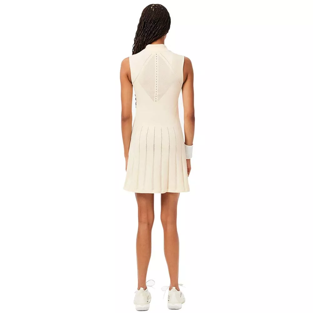 Lacoste Tennis Stretch Kleid Damen Beige