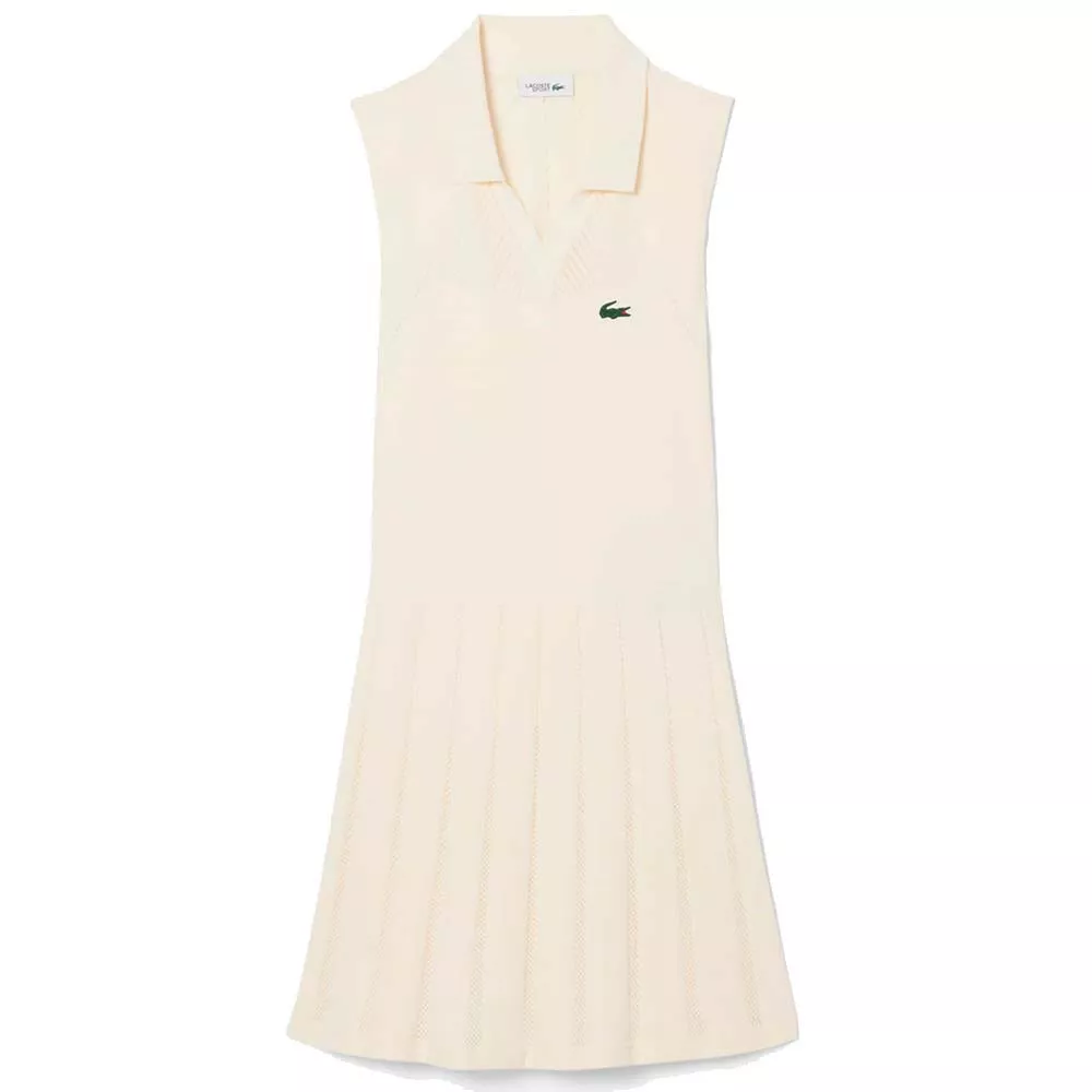 Lacoste Tennis Stretch Kleid Damen Beige