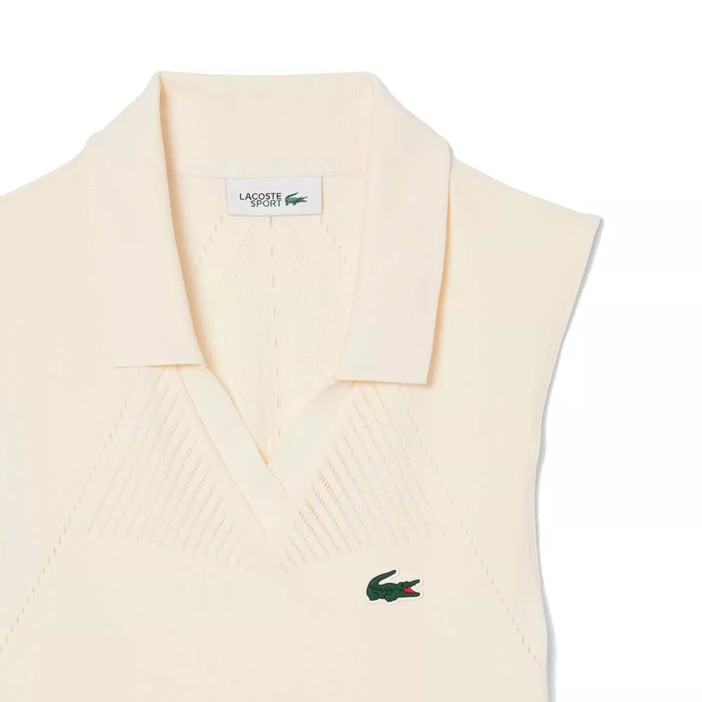 Lacoste Tennis Stretch Kleid Damen Beige