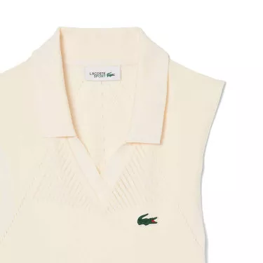 Lacoste Tennis Stretch Kleid Damen Beige