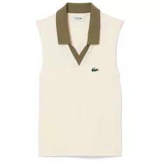 Lacoste Poloshirt &auml;rmellos Damen Beige