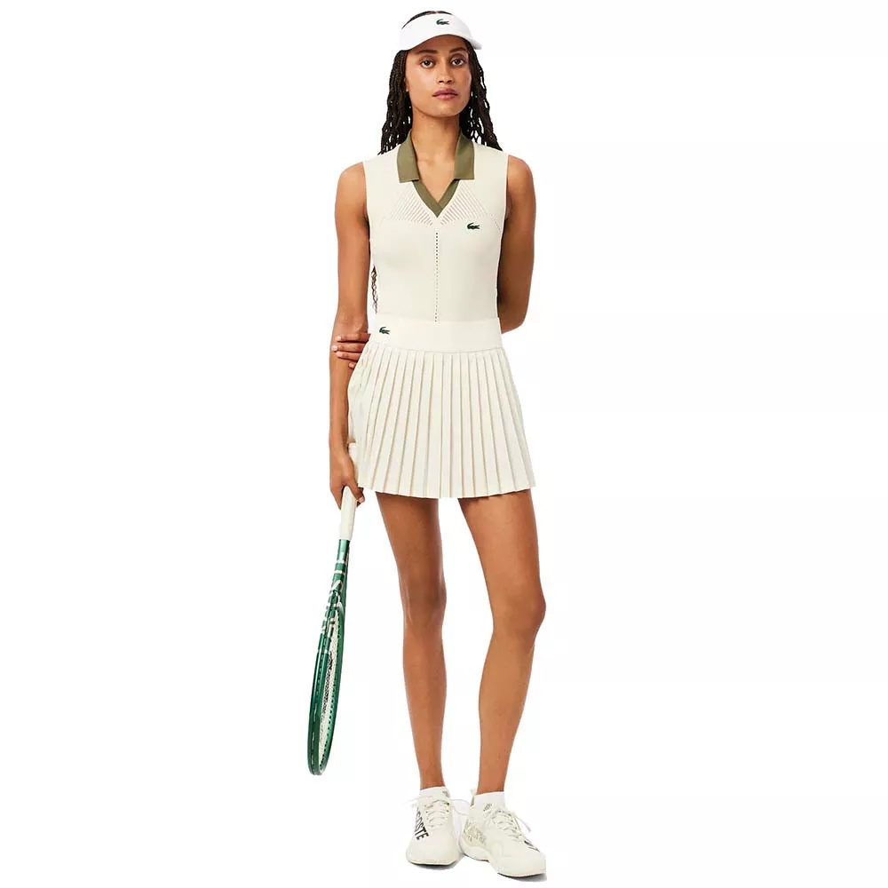 Lacoste Poloshirt &auml;rmellos Damen Beige