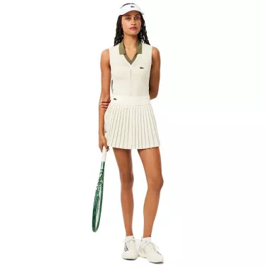 Lacoste Poloshirt &auml;rmellos Damen Beige
