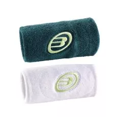 Bullpadel Schwei&szlig;band Wei&szlig; / Gr&uuml;n 2er-Pack