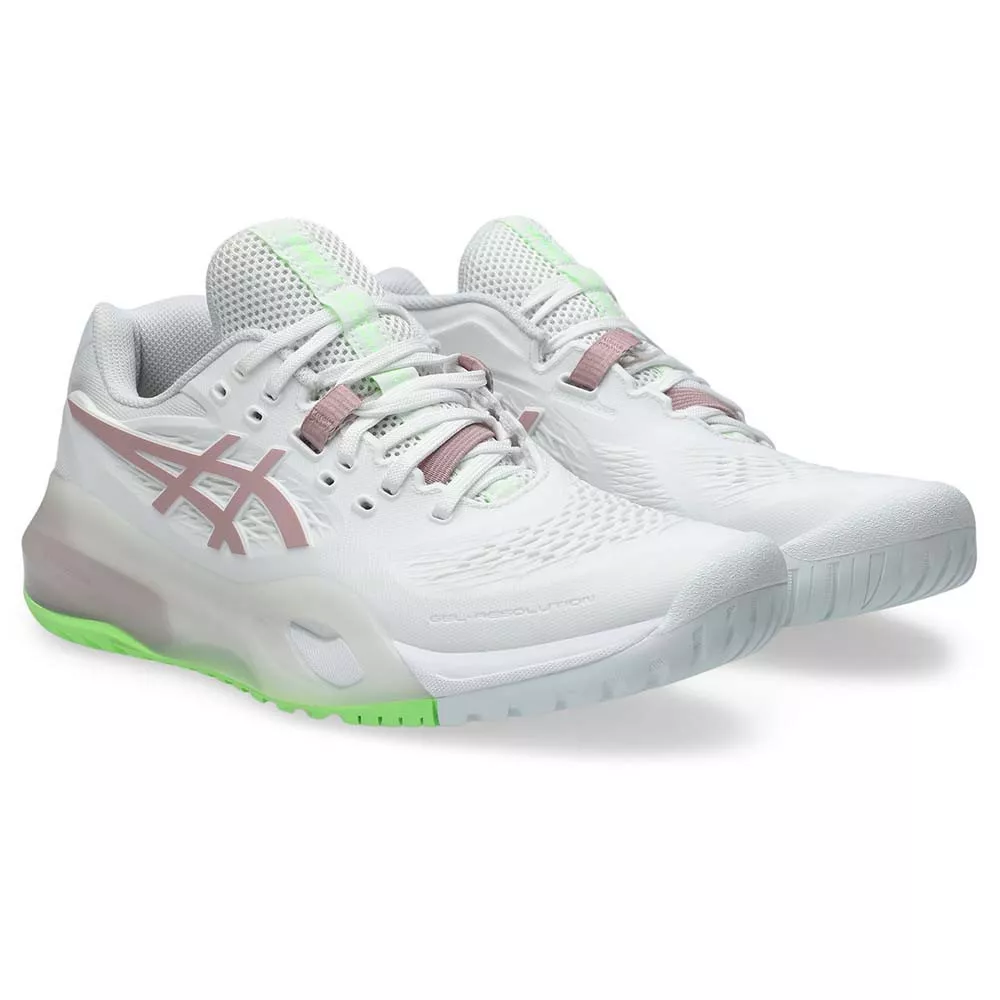 Asics Gel Resolution X Tennisschuhe Damen Wei&szlig; / Puderrosa
