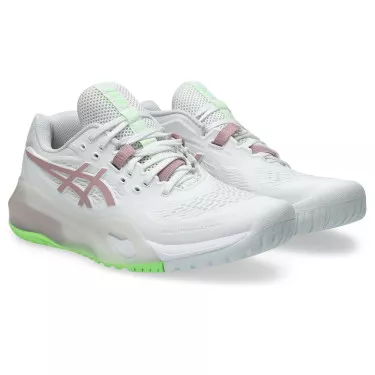 Asics Gel Resolution X Tennisschuhe Damen Wei&szlig; / Puderrosa