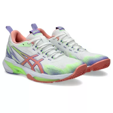 Asics Sonicsmash FF Padelschuhe Damen Wei&szlig; / Koralle