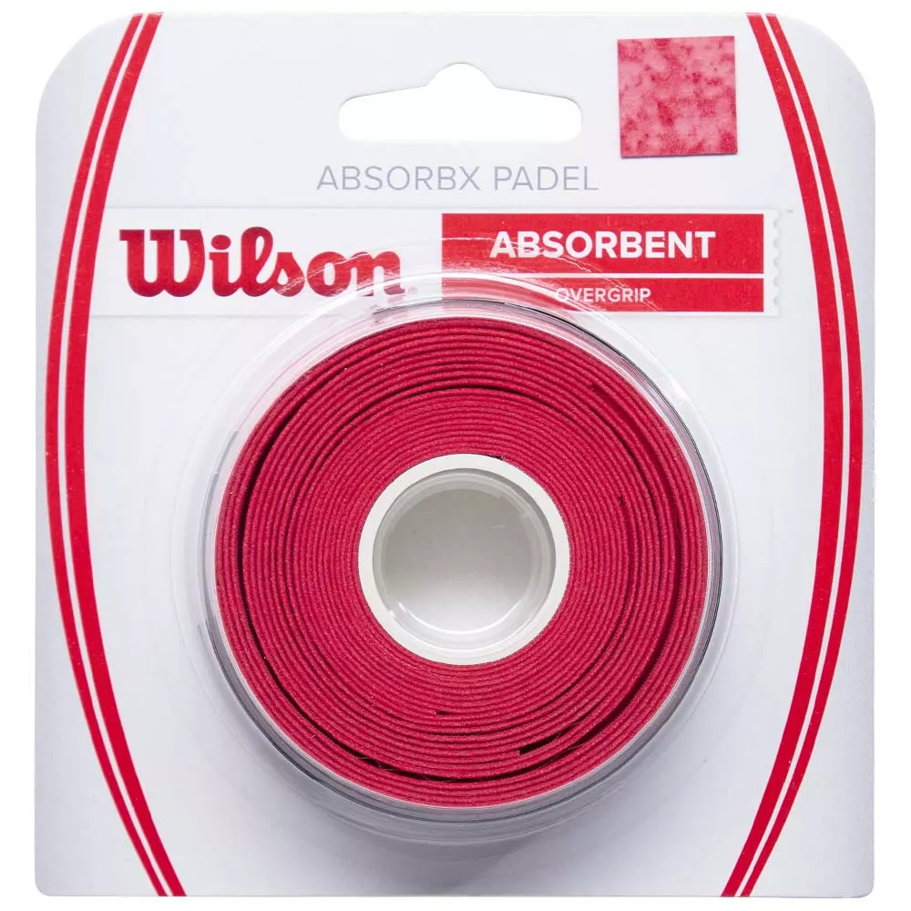 Wilson AbsorbX Padel Overgrip Rot 3er-Pack