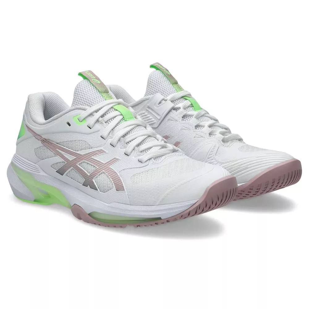 Asics Gel Solution Speed FF 4 Tennisschuhe Wei&szlig; / Puderrosa