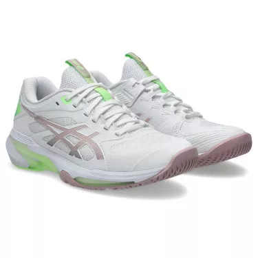 Asics Gel Solution Speed FF 4 Tennisschuhe Wei&szlig; / Puderrosa