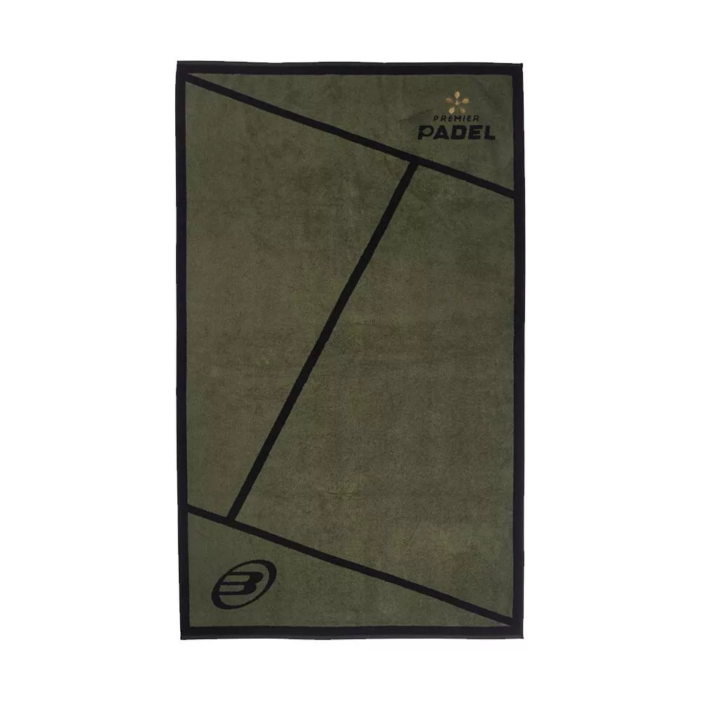Bullpadel Premier Padel Handtuch Khaki / Schwarz 100 x 50 cm