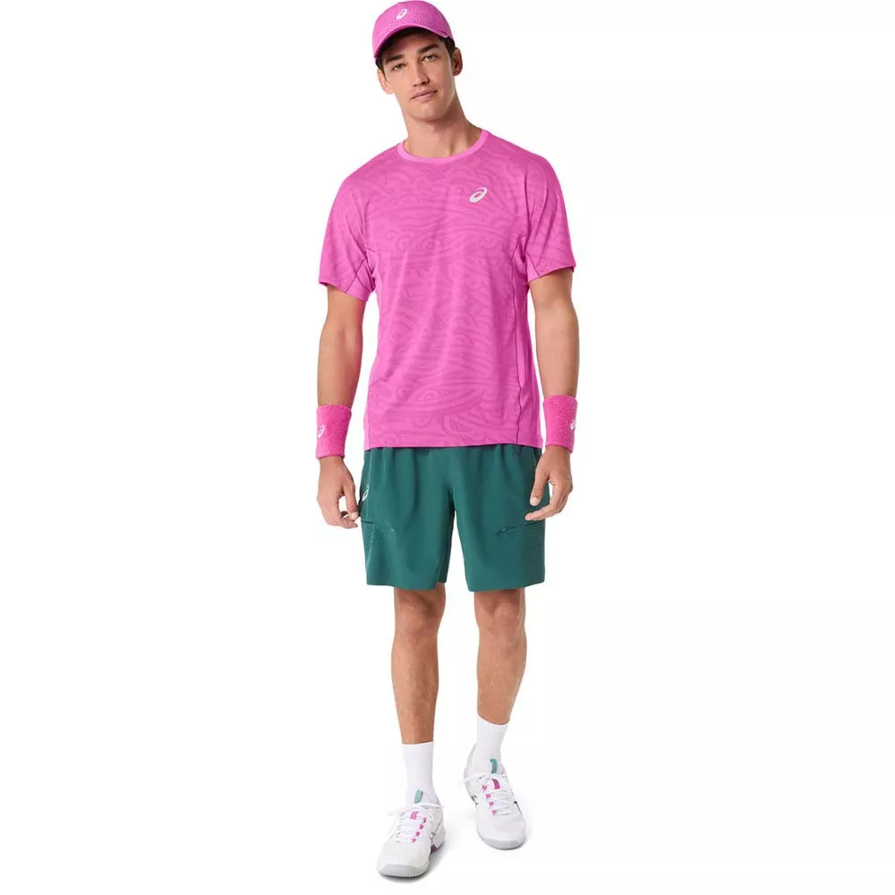 Asics Match Jacquard SS T-Shirt Rosa