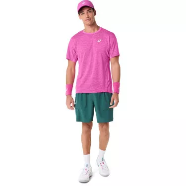 Asics Match Jacquard SS T-Shirt Rosa