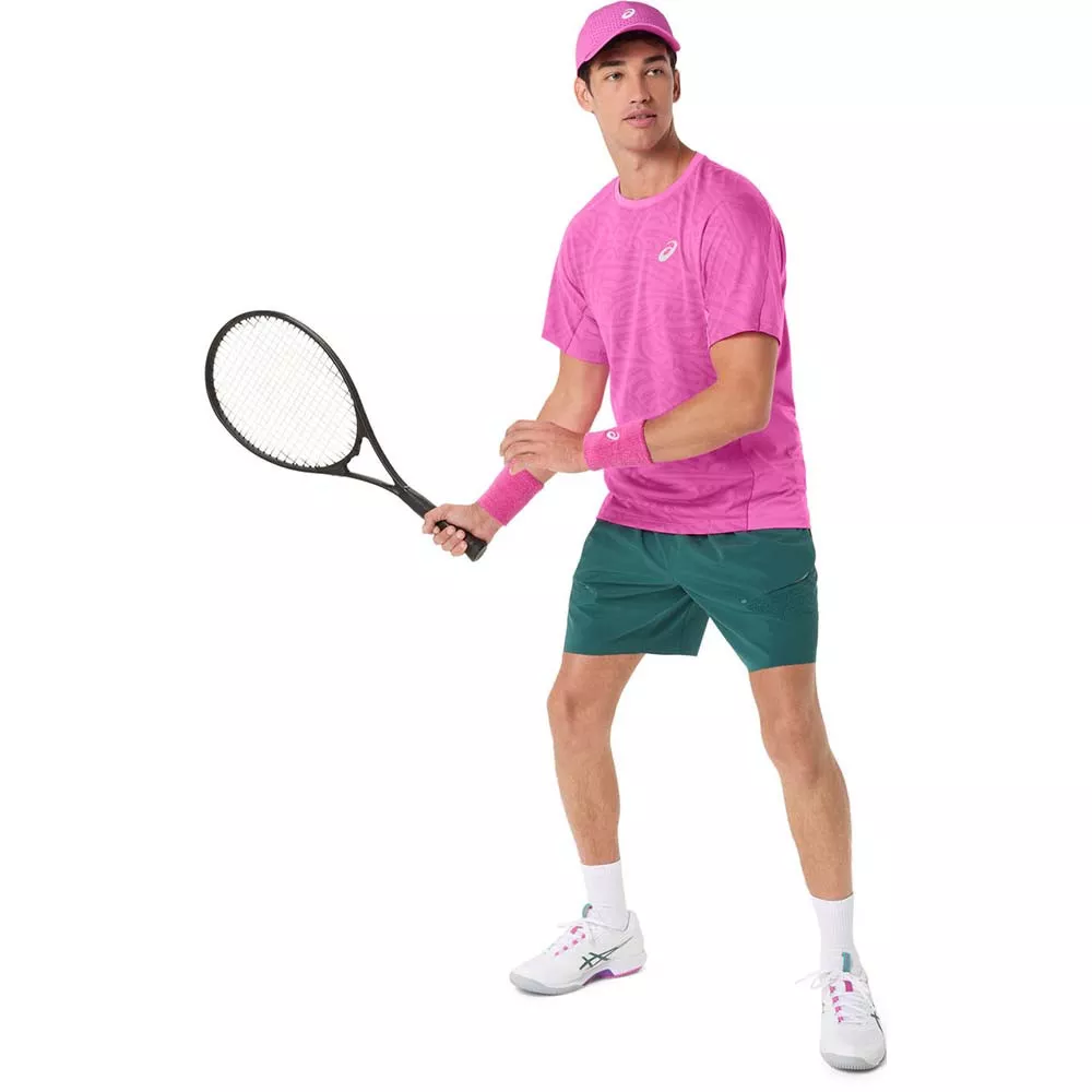 Asics Match Jacquard SS T-Shirt Rosa