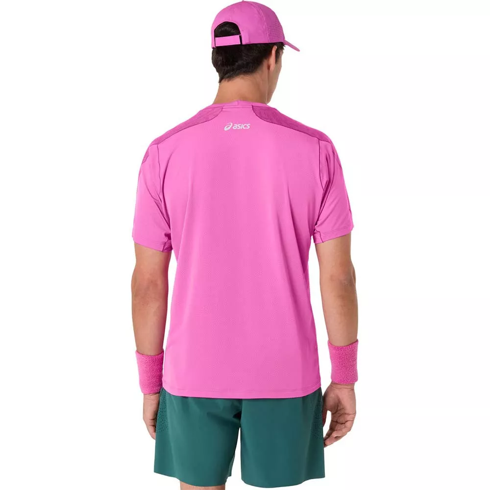 Asics Match Jacquard SS T-Shirt Rosa