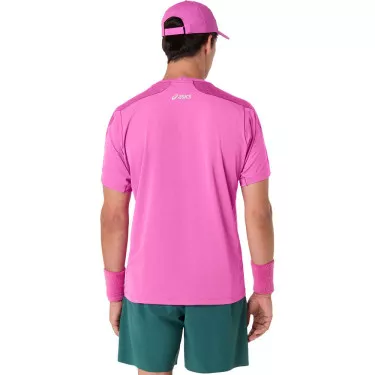 Asics Match Jacquard SS T-Shirt Rosa