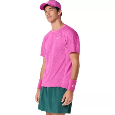 Asics Match Jacquard SS T-Shirt Rosa