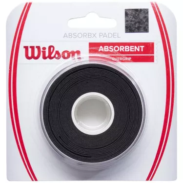 Wilson AbsorbX Padel Overgrip Schwarz 3er-Pack