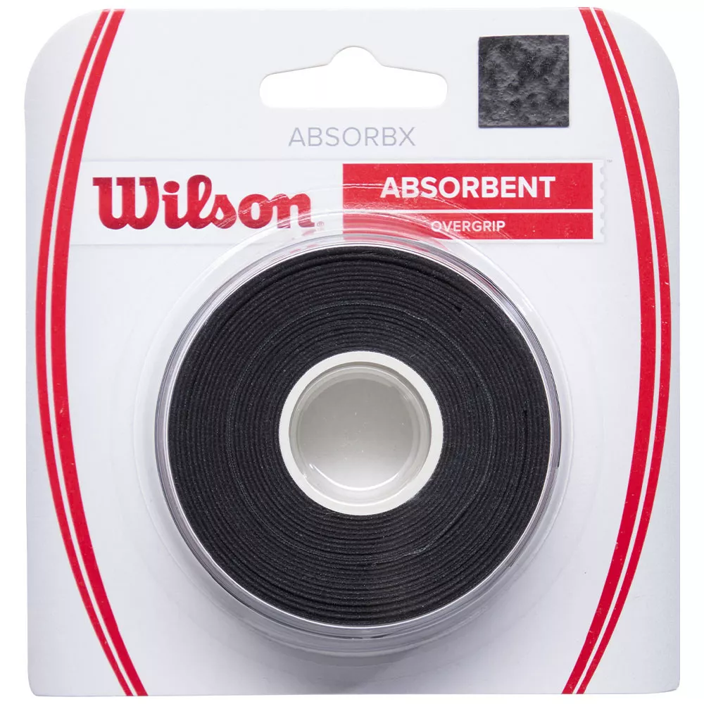 Wilson AbsorbX Overgrip Schwarz 3er-Pack
