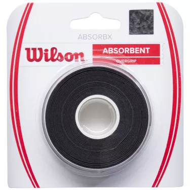 Wilson AbsorbX Overgrip Schwarz 3er-Pack