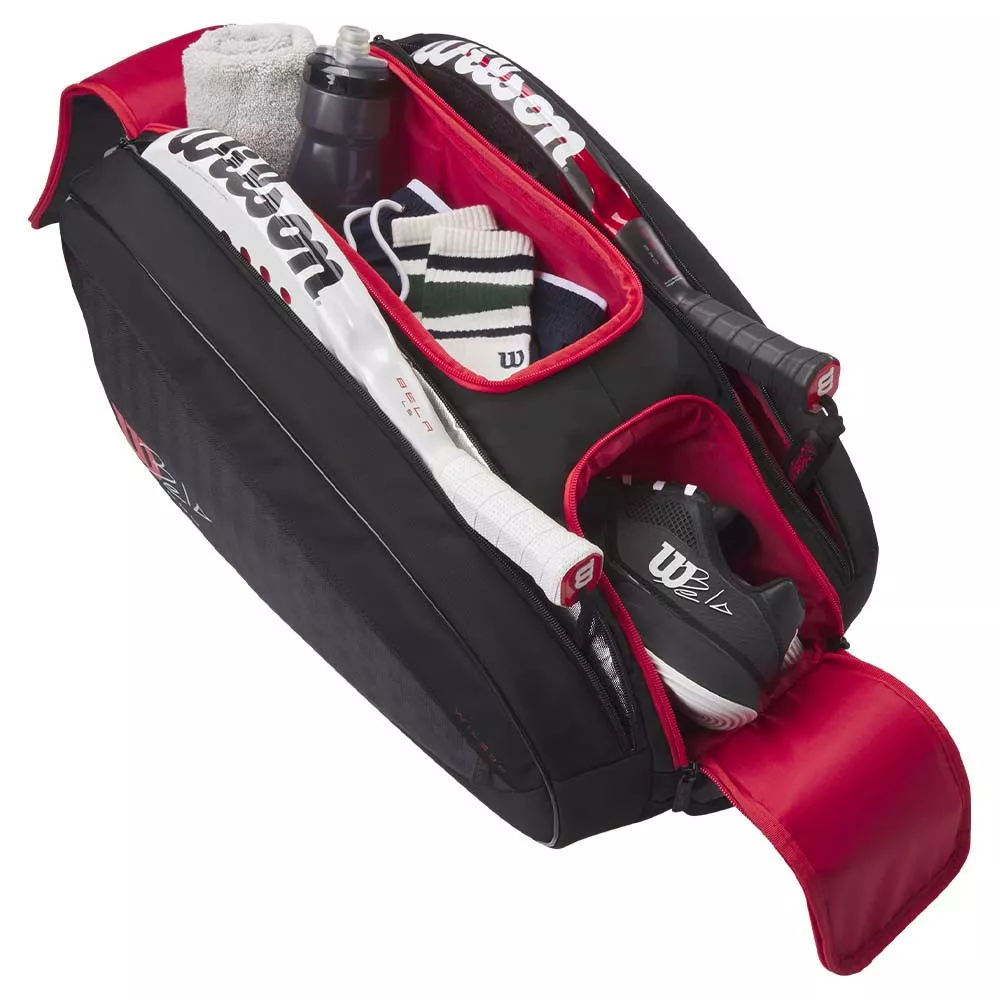 Wilson BELA Super Tour Padeltasche Schwarz / Rot