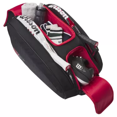 Wilson BELA Super Tour Padeltasche Schwarz / Rot